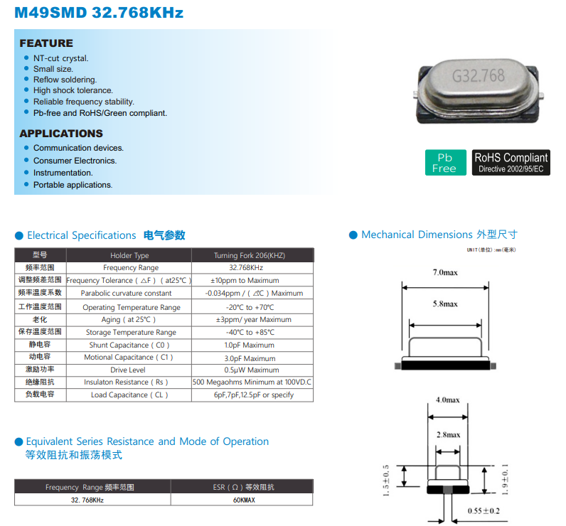 32.768KHz晶振±5ppm一年误差多大? 32.768KHz晶振±5ppm一年误差多大?