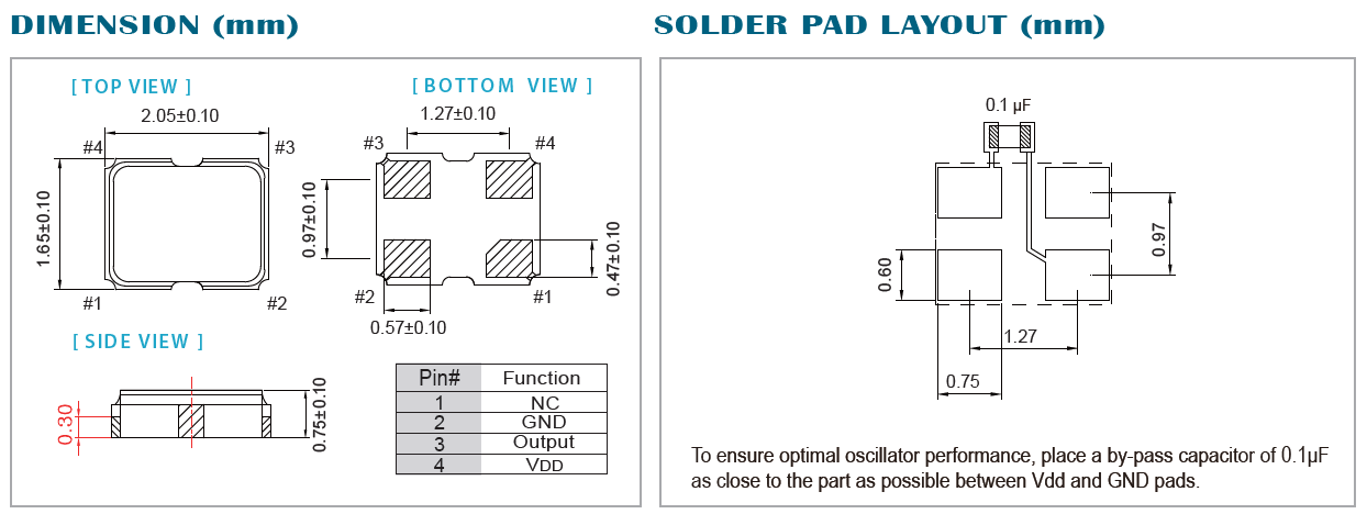 1.4uA超低功耗OSC2016 32.768KHz晶振规格参数 1.4uA超低功耗OSC2016 32.768KHz晶振规格参数