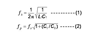 关于石英晶体的三种共振频率Resonance Frequency