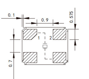 见无源贴片晶振内部电路连接图
