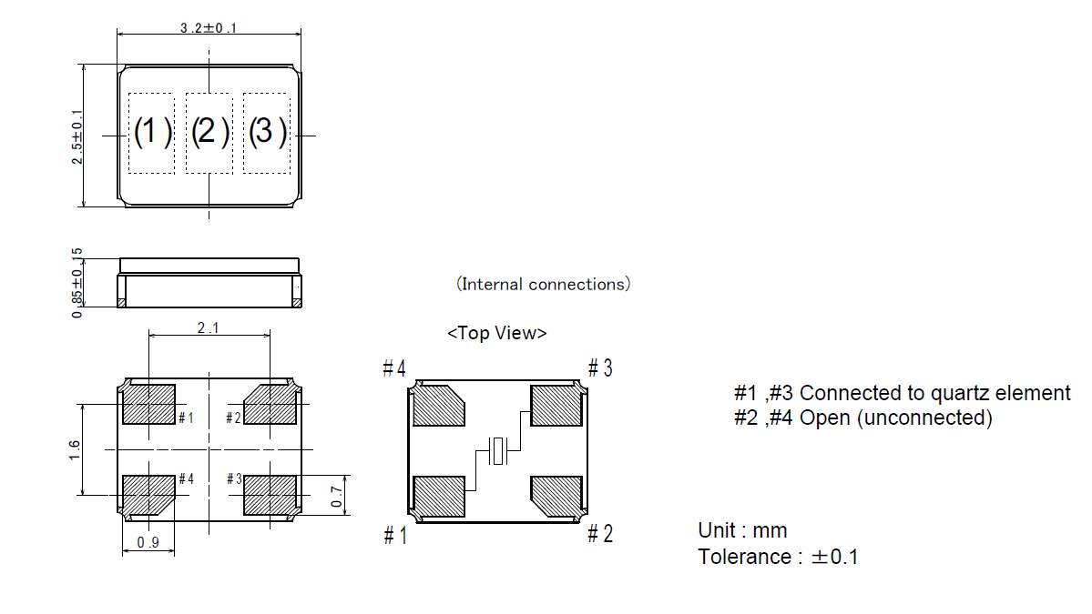 KDS 1C208000BC0R SMD3225晶振8MHz规格参数说明